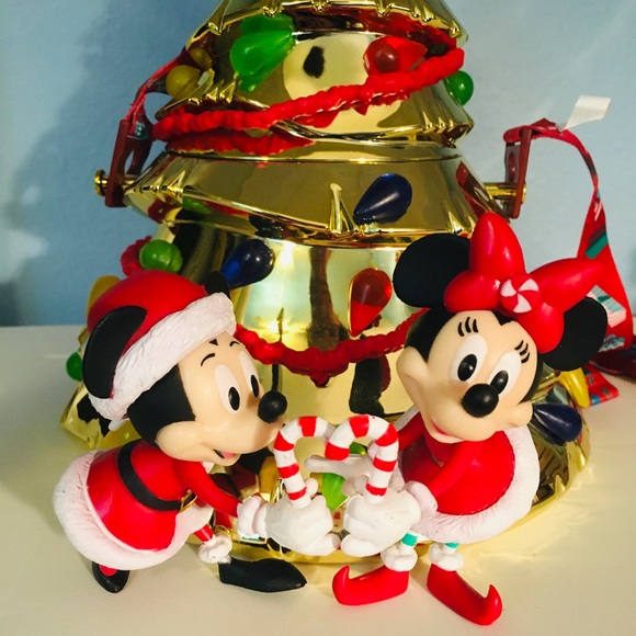 ✨ Disney World 50th Celebration Gold Light Up Christmas Tree Popcorn Bucket ✨ - Picture 8 of 12
